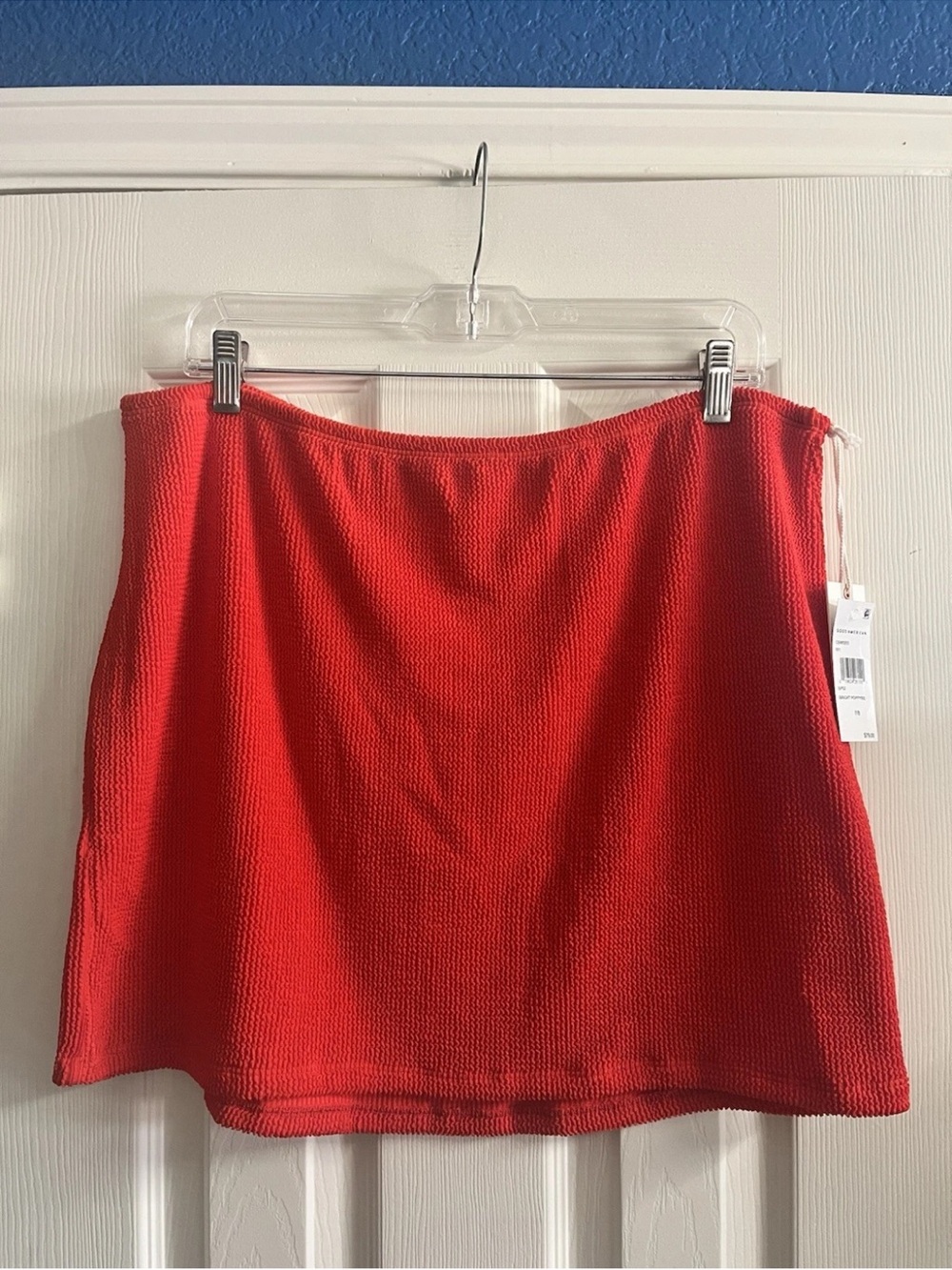 Good American Red Textured Swim Skirt 4X/5X